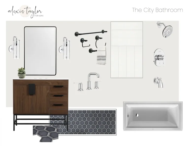 City Bathroom Mood Board